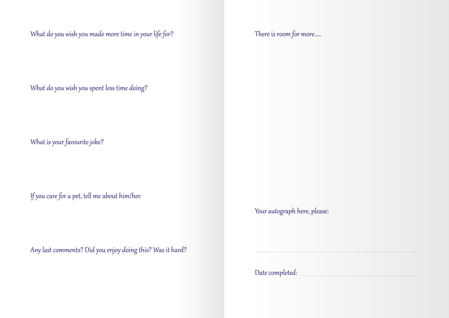 Hard Cover Memoir Book